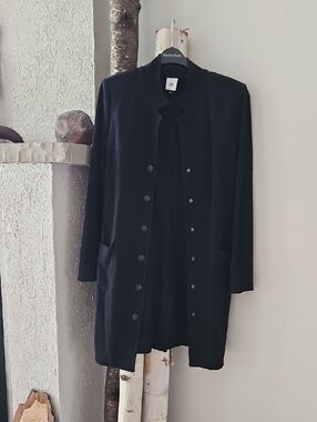 CAbi Black Open-Front Knit Jacket